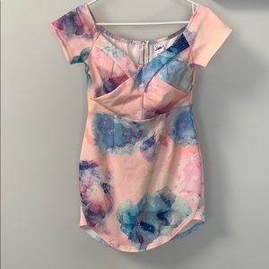 Off the shoulder tie dye dress